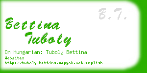 bettina tuboly business card